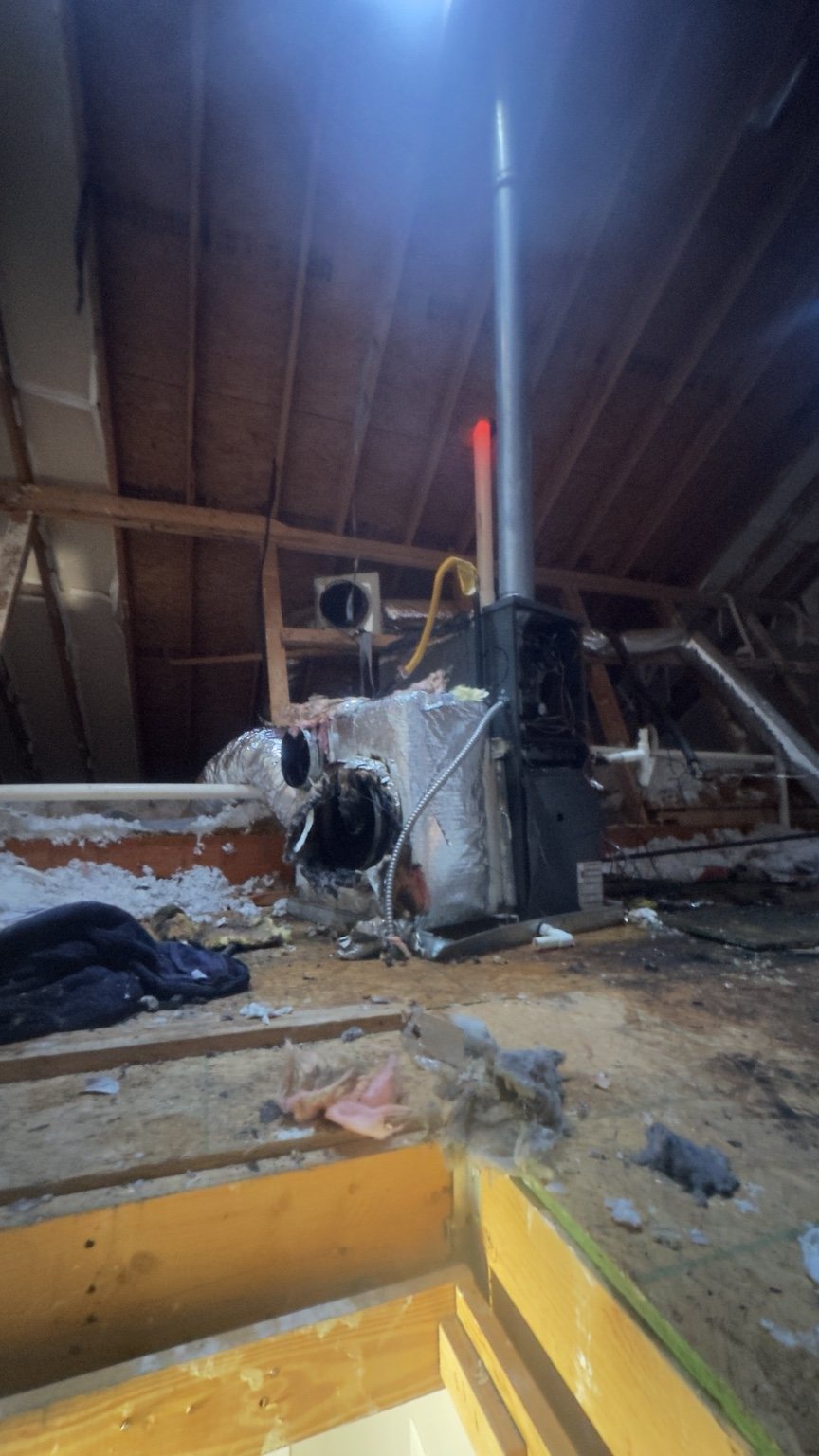 Attic system damage photo