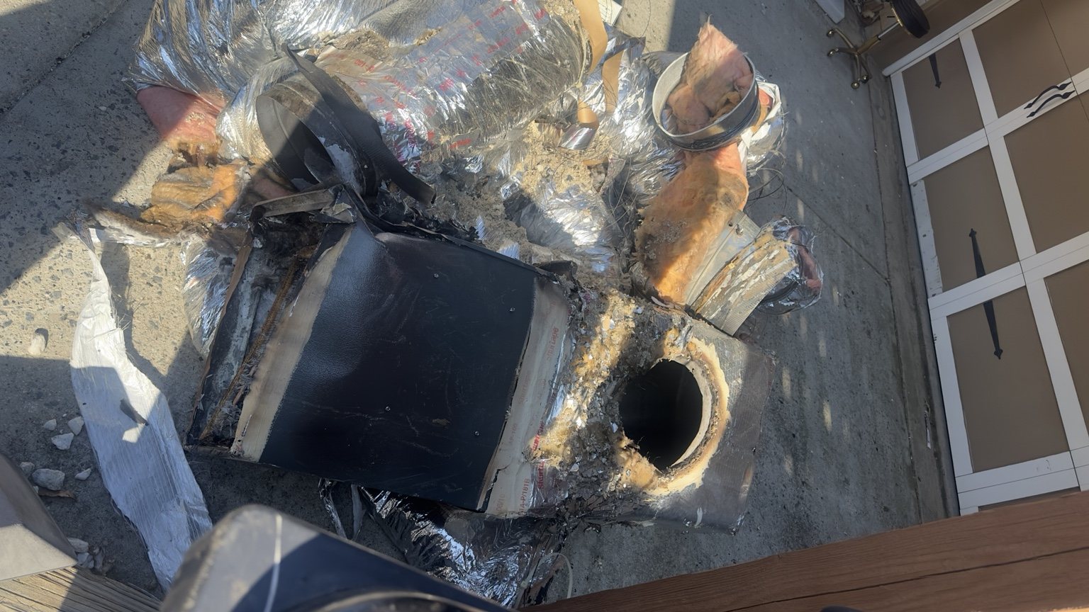 Damaged ductwork